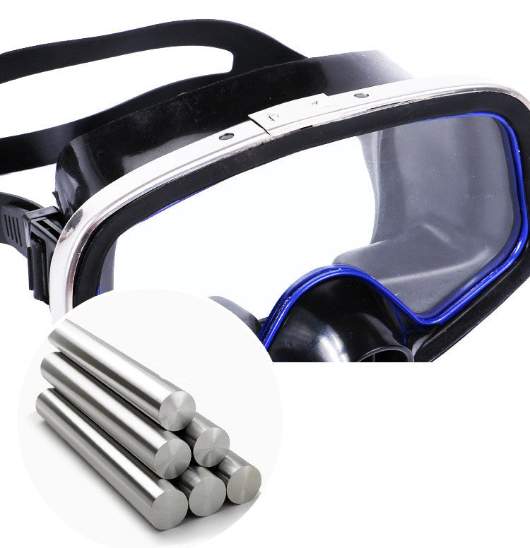 Adult mask snorkeling tempered glass mirror