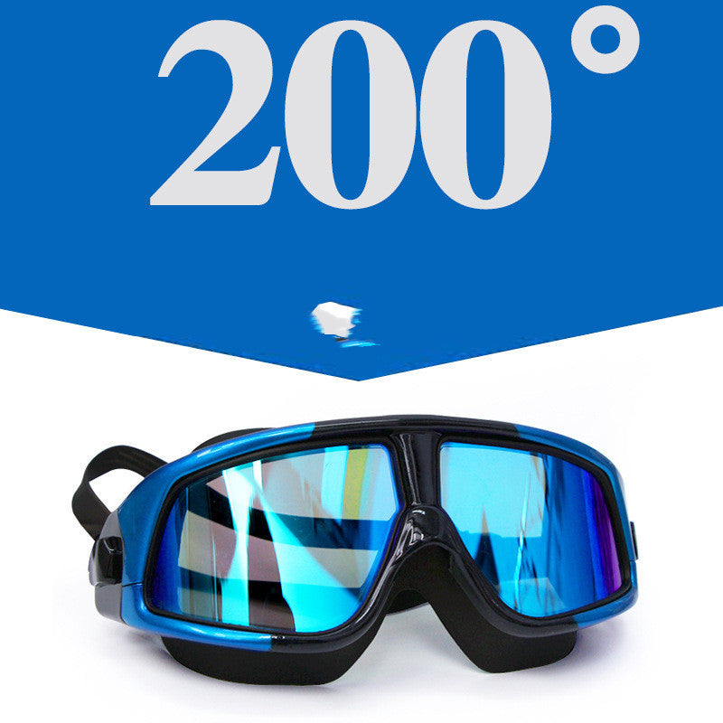 Goggles Electroplating Waterproof Big Frame Transparent Myopia Swimming Diving Goggles For Adults
