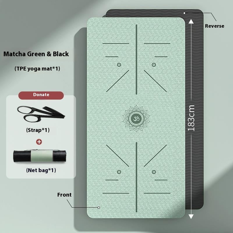 TPE Two-color Yoga Mat Thickened Non-slip