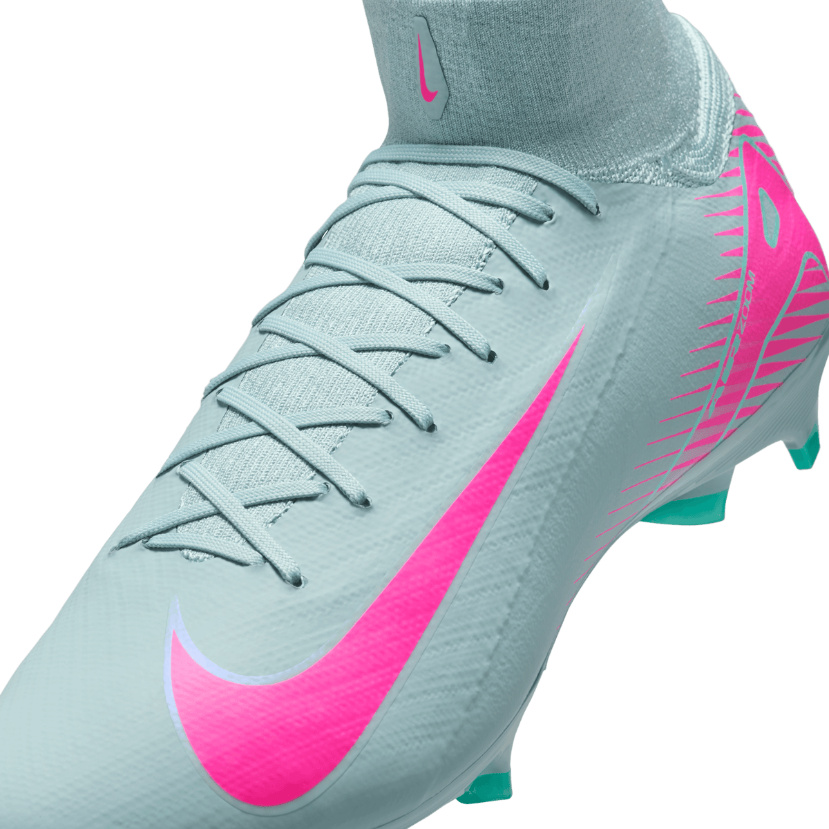 Nike Youth Mercurial Superfly10 Pro FG High-Top Soccer Cleats-Ocean Cube/Pink Blast
