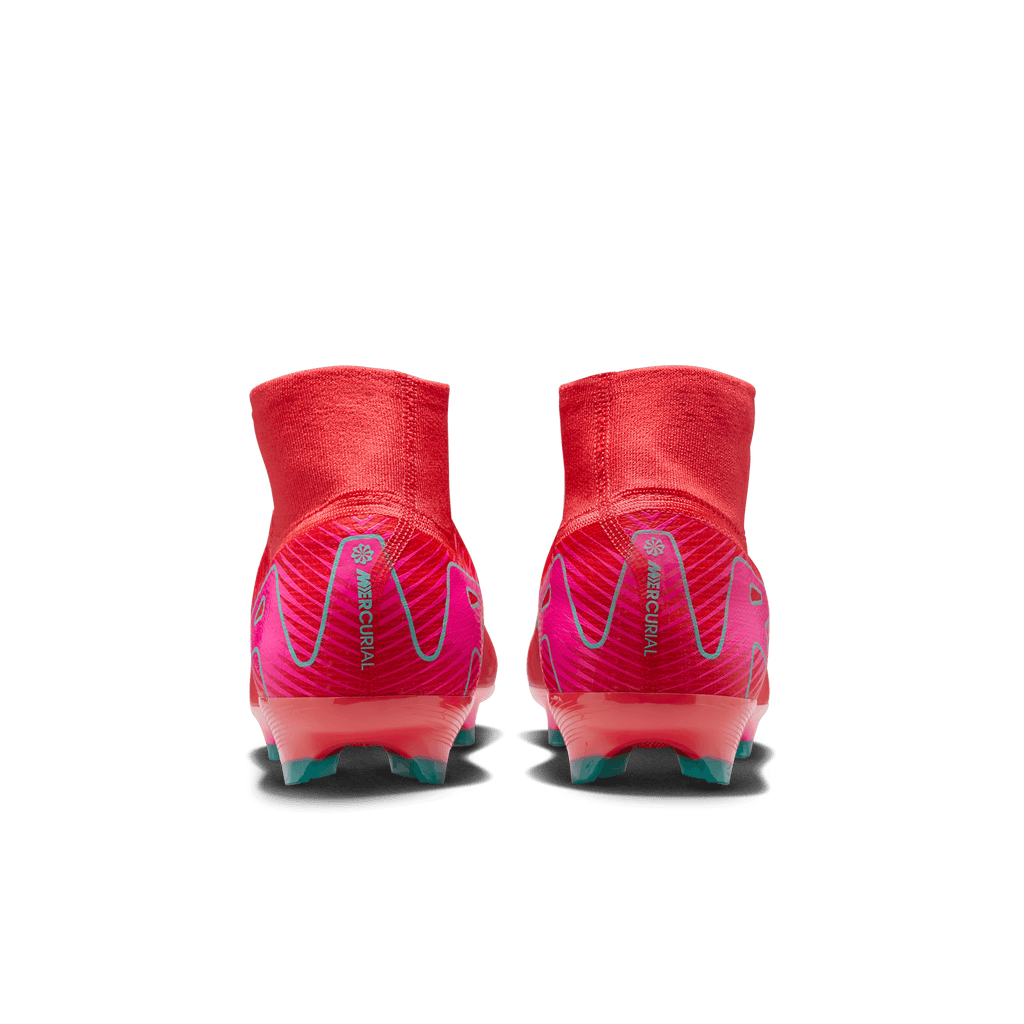 Nike Mercurial Superfly 10 Pro FG High-Top Soccer Cleats-Ember Glow/Aurora Green